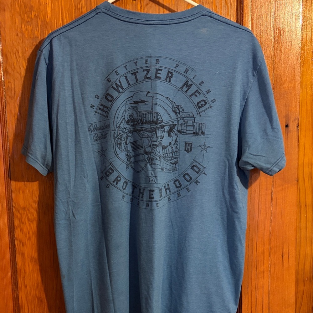 Howitzer L Men’s Blue Graphic T-Shirt - Picture 2 of 5